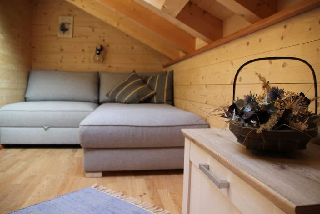 Gemütliche Couchecke_Ferienwohnung Donnermühle